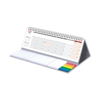 Kalendarz biurowy stojący szary NotesMaxi KB053B spirala
