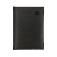Kalendarz ksiażkowy A5+notes czarny Aluminium Standard tygodniowy