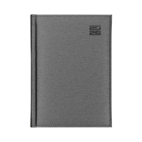 Kalendarz ksiażkowy A5 srebrny Aluminium Standard