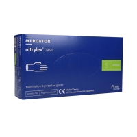Rękawice nitrylowe S niebieskie Nitrylex Basic (100)