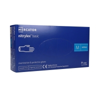 Rękawice nitrylowe M niebieskie Nitrylex Basic (100)