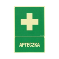 Znak Apteczka pierwszej pomoc 100x150 FS GI010