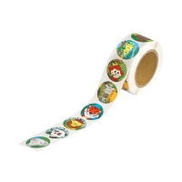 Naklejki motywacyjne na rolce Zwierzątka Dżungla (500)