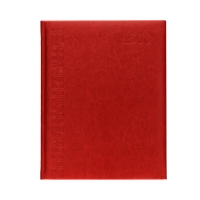 Kalendarz książkowy A4 Lux- C czerwony tygodniowy