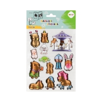 Naklejki ozdobne 3D POP UP 146x240 Kapibara Fun HappyColor