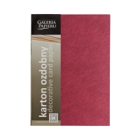 Karton ozdobny A4 200g Flash/bordowy - 20 ark.
