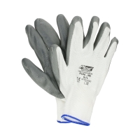 Rękawice powlekane biało-szare XL/10 Plast (2)