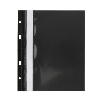 Skoroszyt sztywny z perforacją A5/PVC czarny SH-11-05