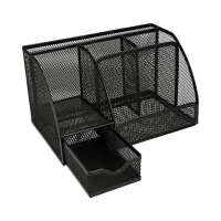 Przybornik na biurko siatka czarny 6B Net Z9065