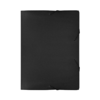 Teczka z gumką A4/PP diament/czarna 40mm Biurfol TGD-02