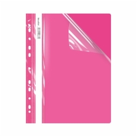 Skoroszyt sztywny z perforacją A4/ECOnomy różowy Biurfol STP-02