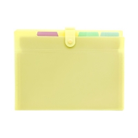 Teczka harmonijka A4/5 pastelowy żółty Biurfol