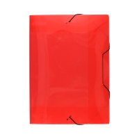Teczka z gumką transparentna czerwona 40mm Biurfol TG-14