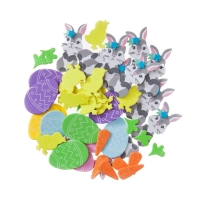 Naklejki piankowe króliki kurczaki pisanki marchewki (48)