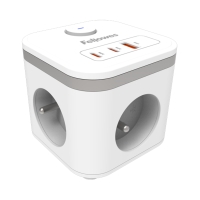 Rozgałęźnik 3 gniazda biały PowerCube Fellowes