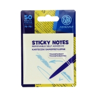 Karteczki samoprzylepne 75 x 75mm transparentne AstraPap