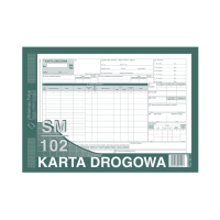 Karta drogowa A4 dla samochodów ciężarowych numerowana SM102