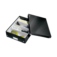 Pudełko z przegródkami czarne C&S NewWOW Leitz