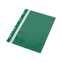 Skoroszyt sztywny perforacja A4/PVC zielony Biurfol ST-02
