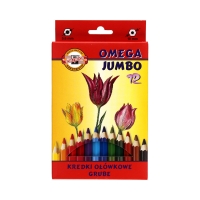 Kredki ołówkowe 12kol Jumbo Omega KIN 3372