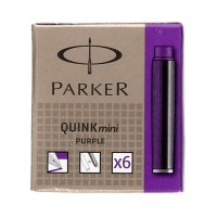 Naboje atramentowe mini/zmywalne purpura (6) Parker
