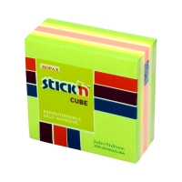 Karteczki samoprzylepne 51x51/250 zielony neon/past StickN