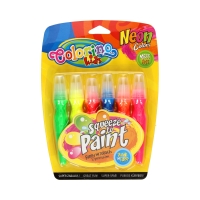 Farba plakatowa 6kol tuba neon Colorino 34166PTR