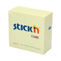Karteczki samoprzylepne 76x76/400 pastel żółty StickN 21072