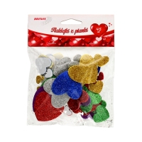 Naklejka ozdobna pianki Serca - opak. 45szt.