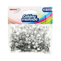 Cekiny matowe srebrne M20 Brewis 6mm