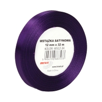 Wstążka dekoracyjna satynowa 12mm/32m fioletowa Brewis 34