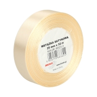 Wstążka dekoracyjna satynowa 25mm/32m ecru Brewis 2