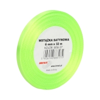 Wstążka dekoracyjna satynowa 6mm/32m jasnozielona