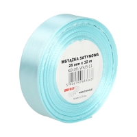 Wstążka dekoracyjna satynowa 25mm/32m jasnoniebies Brewis 11