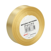 Wstążka dekoracyjna satynowa 25mm/32m złota Brewis 87