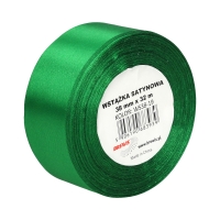 Wstążka dekoracyjna satynowa 38mm/32m zielona Brewis 19