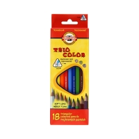 Kredki ołówkowe 18kol 7mm Tricolor KIN 3133