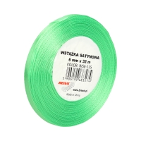 Wstążka dekoracyjna satynowa 6mmx32m zielona Brewis 115