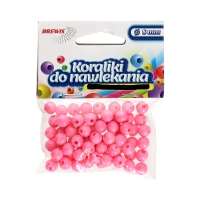 Koraliki ozdobne różowe K8 Brewis 8mm