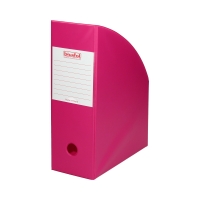 Pojemnik czasopisma 100mm różowy/Pink PCV Biurfol