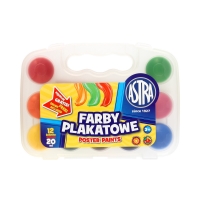 Farby plakatowe 12kol 20ml walizka Astra 301117002