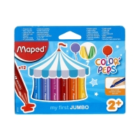 Kredki woskowe dla maluszków 12kol Jumbo Colorpeps Maped 861311