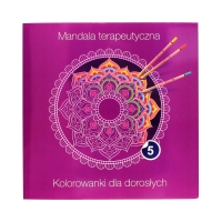 Kolorowanka terapeutyczna dla dorosłych fioletowa Mandala