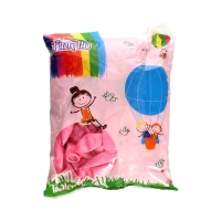 Balon 12 metaliczny różowy (100)