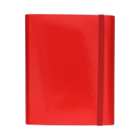 Teczka gumka A4+ twarda czerwona Interdruk