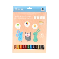 Kredki ołówkowe 12kol trójkątne Jumbo BeBe