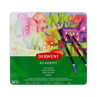 Kredki ołówkowe 24kol metalowe opakowanie Derwent Academy 2301938