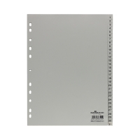 Przekładki PP A4 1-31 szare Durable 6523