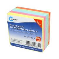 Karteczki samoprzylepne 75x75/450 pastel 5kol Taurus