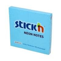 Karteczki samoprzylepne 76x76/100 niebieskie neon 21209
